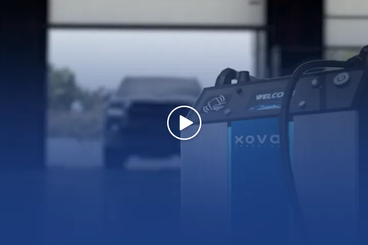 video thumbnail button for auto dealership ev charging